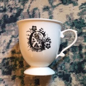 Anthro monogram mug, letter G, floral design